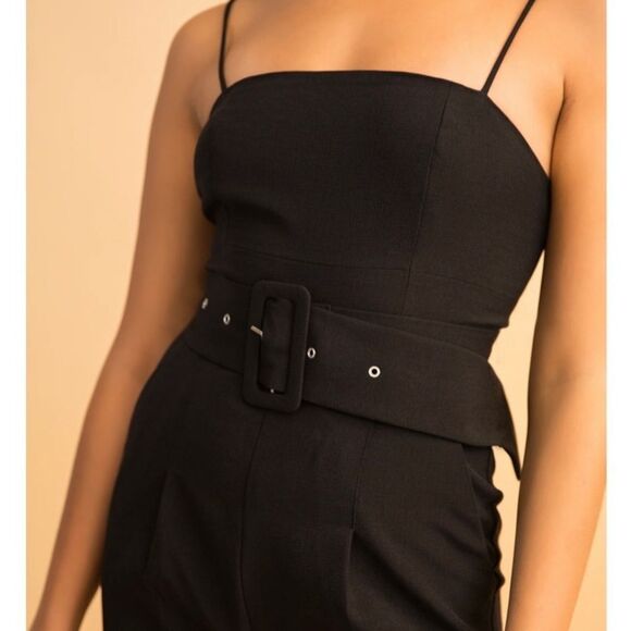 C/meo‎ collective as long as belted black jumpsuit - Picture 2 of 6